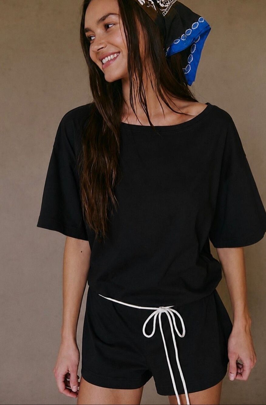 Free People FREE-EST Monet Romper Black Size Large